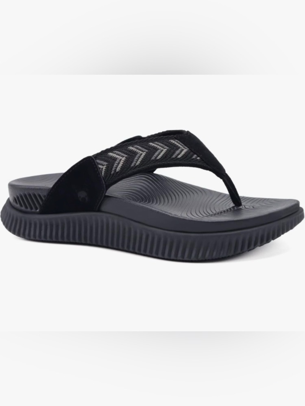 KuaiLu Womens Orthotic Flip Flops with Arch Support , BLACK, SIZE 8 1/2, NEW